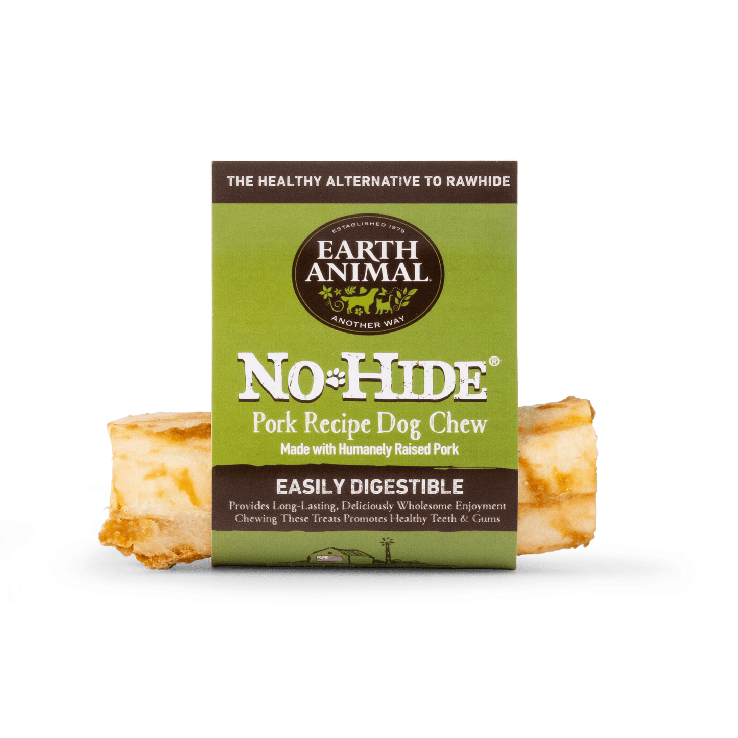 Earth Animal No-Hide Pork Chew Small Dog Treats
